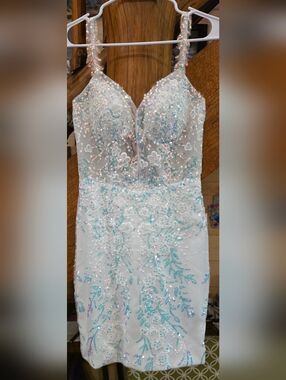 NWT! Iridescent Sequin Floral Bodycon Dress